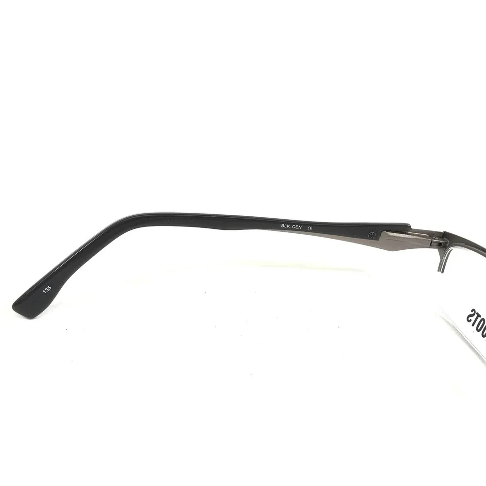 Roots Eyeglasses Frames RT506 Black Grey Rectangular Half Rim 49-17-135